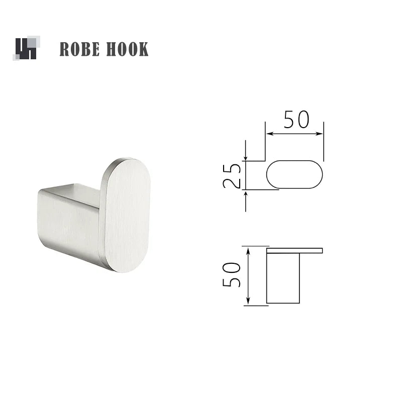 Bathroom Hardware Set Stainless Steel Bathroom Accessories Set Wall Mounted Towel Bar Towel Ring Toilet Paper Roll Holder Set