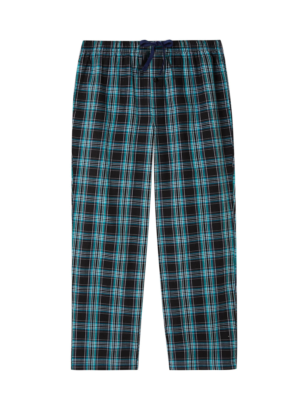 Men's Pajama Pants Autumn New Checked Cotton Thin Soft Comfortable Elastic Waistband with Pockets Home Lounge Pants