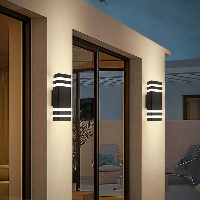 2025 NEW Wall Light Outdoor Waterproof LED E27 Bulb External Facade Decor Stairs Lights Entrance Fixture Home Decorative Wall