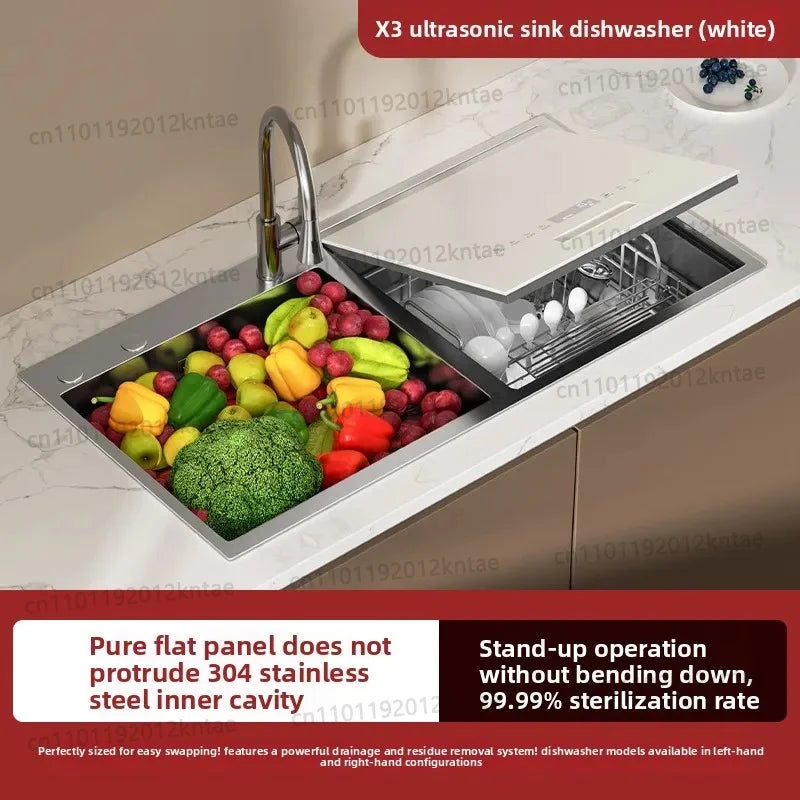 Integrated sink, dishwasher, integrated fully automatic kitchen, embedded washing fruits and vegetables