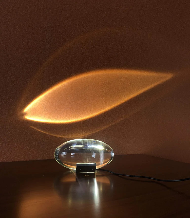 Italian Designer Table Lamp Led Crystal Eye Of The Sky Egg-shaped Lamps Living Bedroom Decor Light Night Projector Bedside Lamp