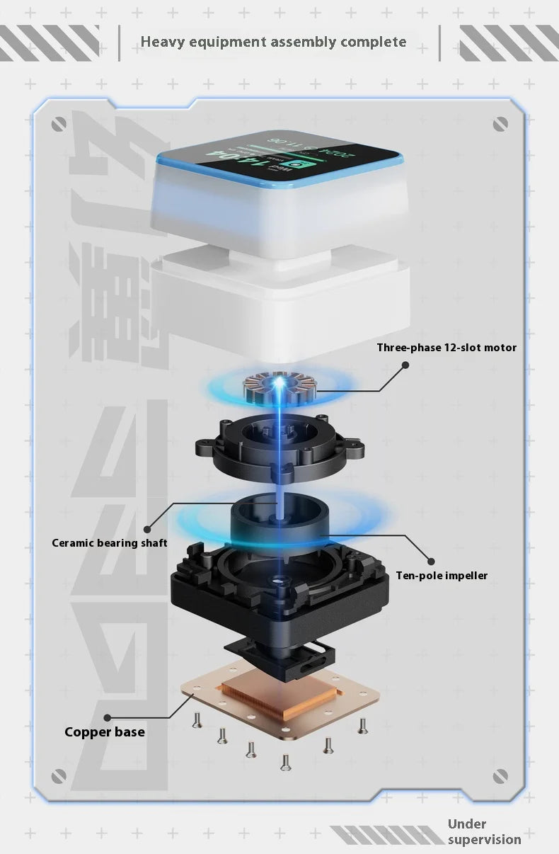 Power Train X-GAMERX S360 ARGB DIY screen display 2.73-inch LCD SCREEN Water Cooling 360mm Radiator 5V-3PIN CPU cooler