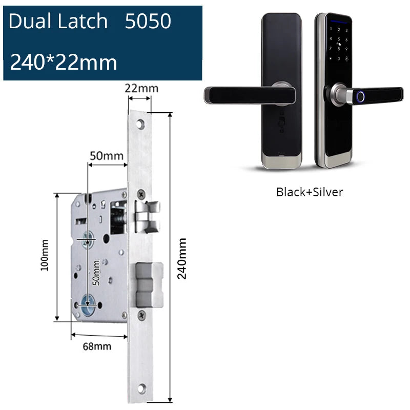 Zemismart Zigbee Fingerprint Door Lock Work with Tuya IC Card Key Password App Unlock with Doorbell Security Mechanical Lock