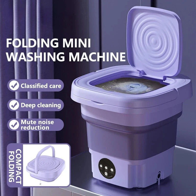 Household Small Foldable Washing Machine with Spin Dryer For Socks Underwear Panties Washer Household Mini Washing Machine