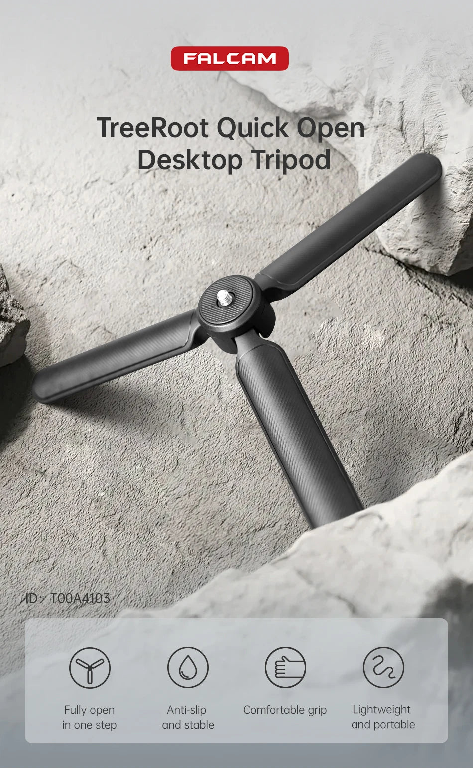 Ulanzi FALCAM TreeRoot Quick Release Desktop Tripod Portable Mini Tripod Handle for DJI Ronin Stabilizer F38 Quick Release Mount