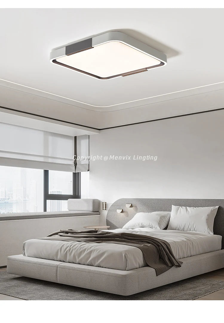 Modern LED Ceiling Lamp Bedroom Study Fixture Round White Home Art Design Indoor Decoration Living Room Lights Lustre Lighting