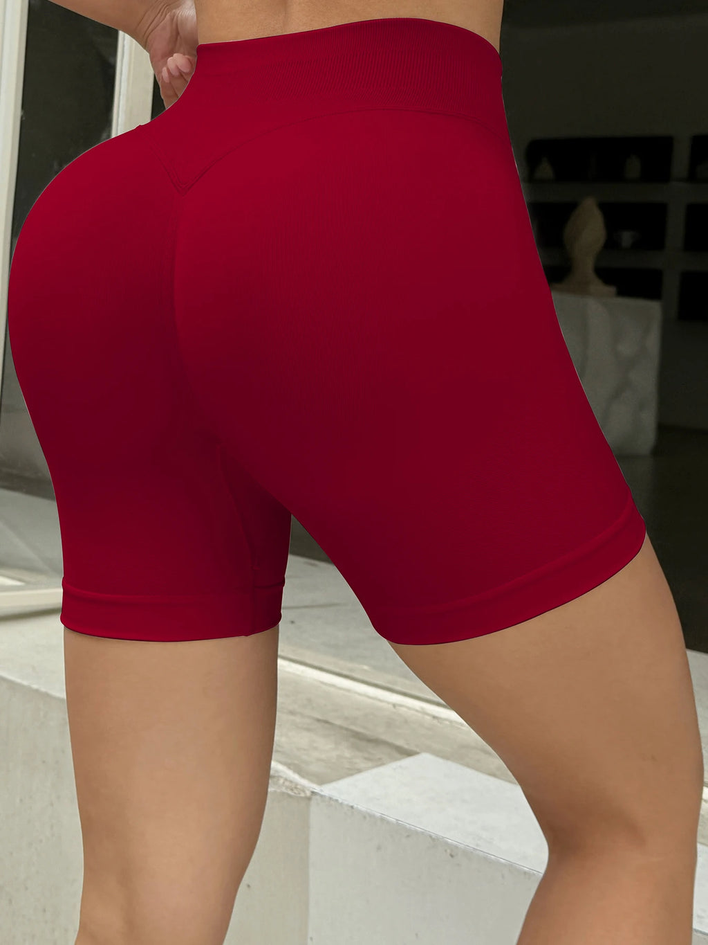 Summer Women Sexy Seamless Fitness Sports Biker Shorts Low Waist Gym Short Workout Scrunch Butt Yoga Leggings