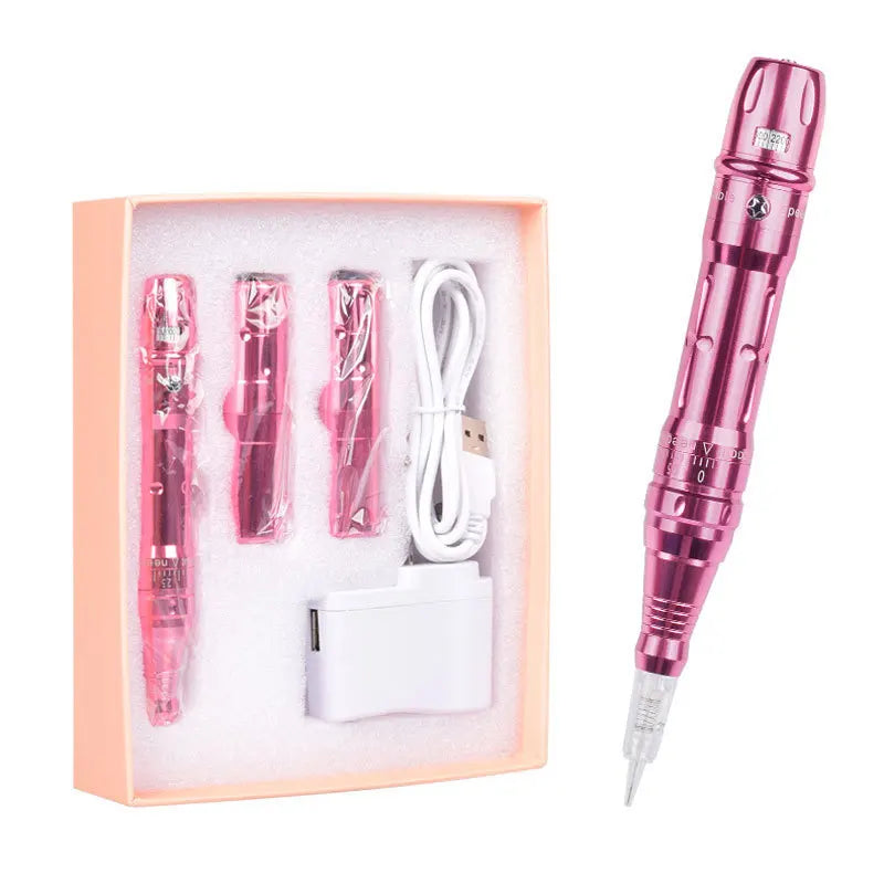 Professional Makeup Tattoo Kit Eyebrow Tattooing, Beauty Contact, Line Tattooing Machine with Dual Batteries for Beginners