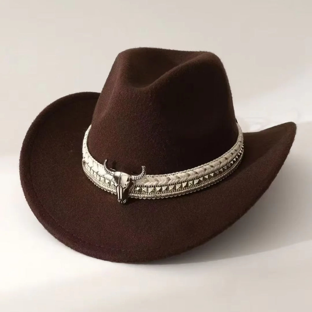 New Heart Shaped Cowboy Head Accessories Cowboy Hat Felt Hat New Men's and Women's Outdoor Hat Knight Hat