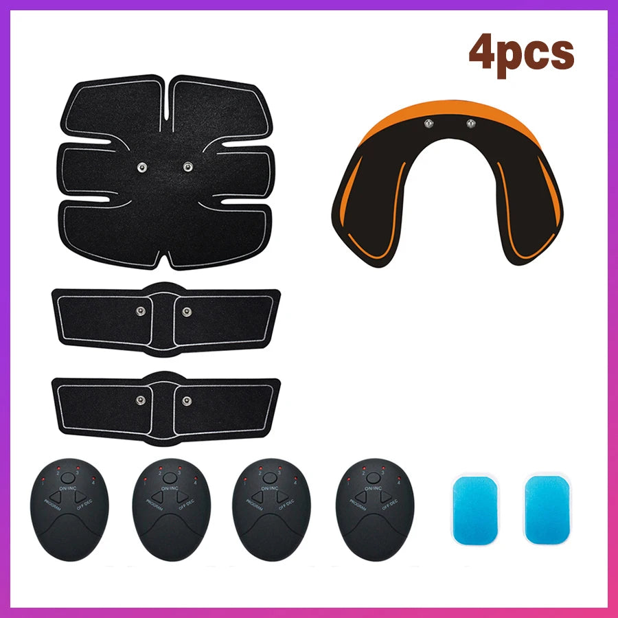 Ab Wireless Massage Stimulator Abdominal Muscle Trainer Vibration Body Slimming Machine Fat Burning Fitness Training Hip Workou