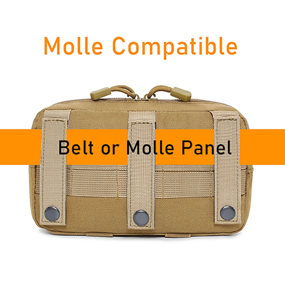 EDC Molle Tactical Pouch Waist Pack Compact Utility Pouches Waist Belt Bag Medical Bags Phone Case Outdoor Hunting Accessories