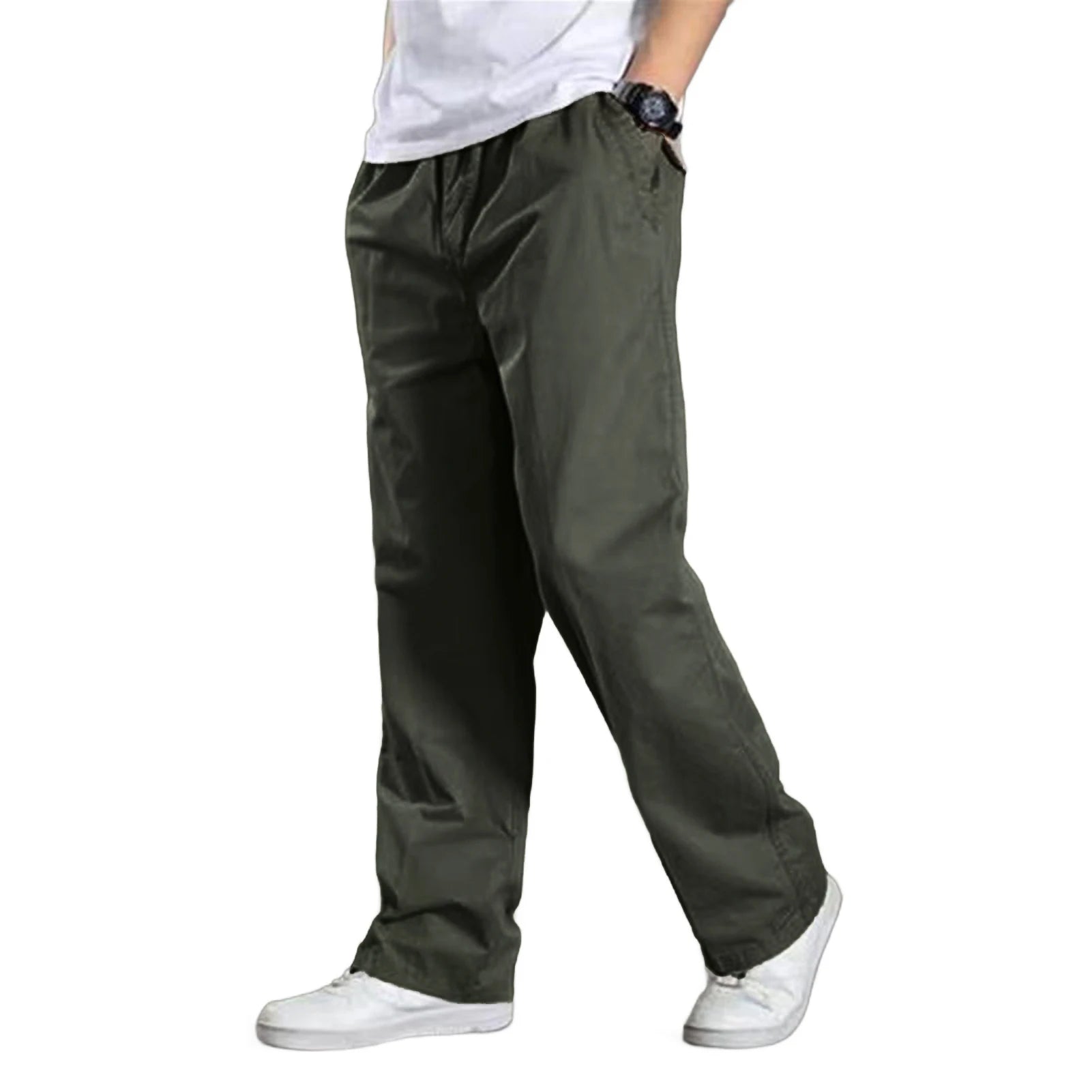 Cotton Men Sweatpants Sports Joggers Pant Tracksuit Jogging Trouser Plus Size 4xl Sportswear Wide Leg Cloth 2024 Spring
