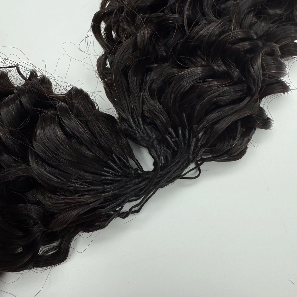 Deep Wave Crochet Human Hair Extensions Knotless Pre-Separated Deep Curly Human Hair With String Pre-Looped Reusable Feather