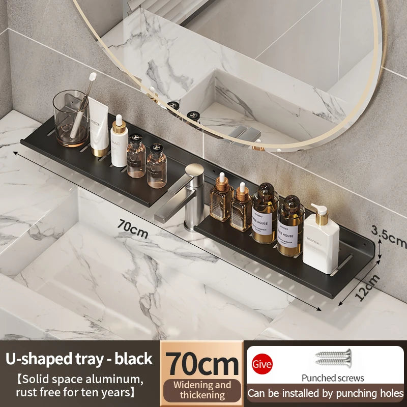 Faucet Storage Tray, Bathroom Storage Rack, Mirror Front Toilet, Washbasin, Washbasin, Bathroom Rack