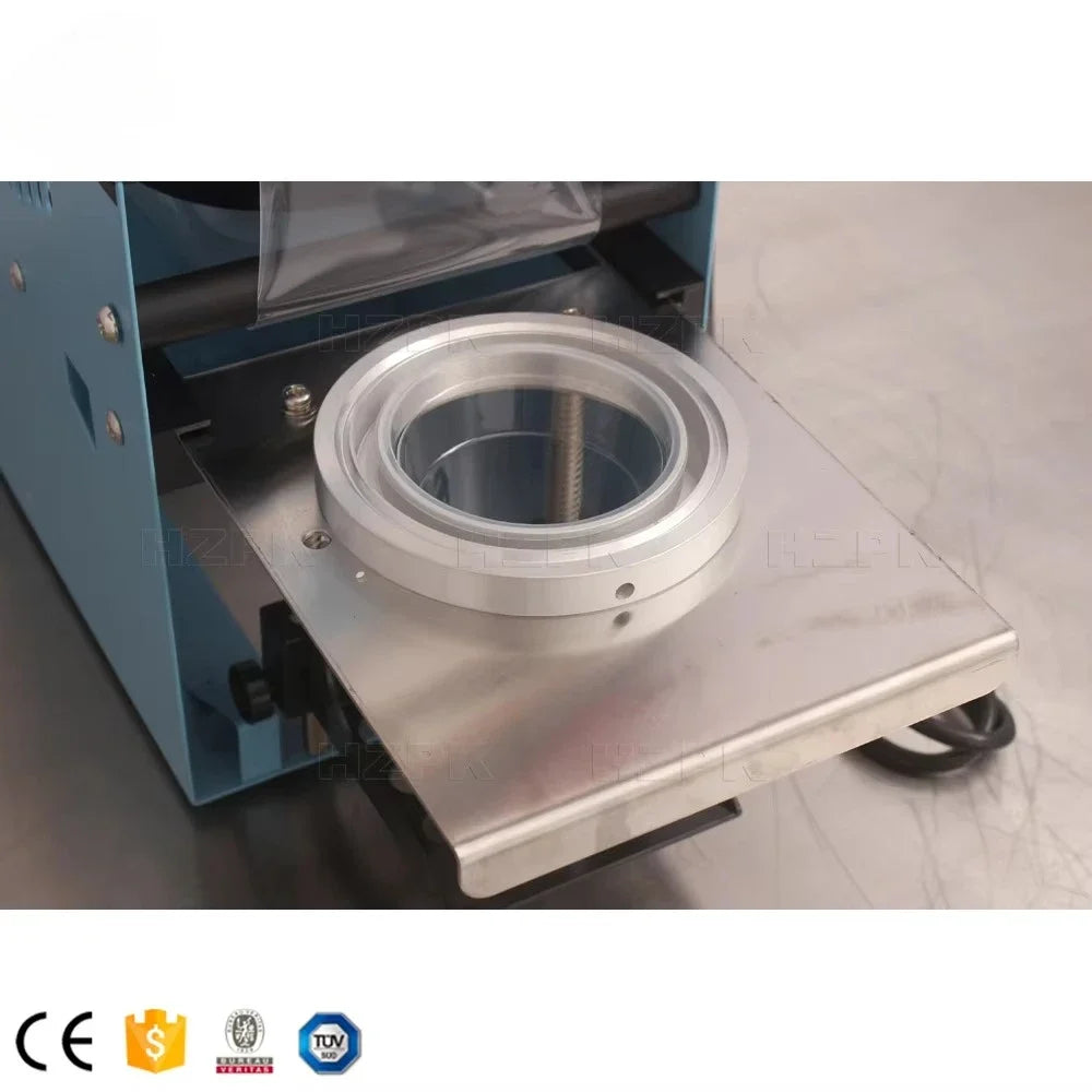 HZPK Manual Bubble Tea Plastic Paper Cups Sealer Sealing Machine for Bubble Tea Shop Equipment Cup Sealer