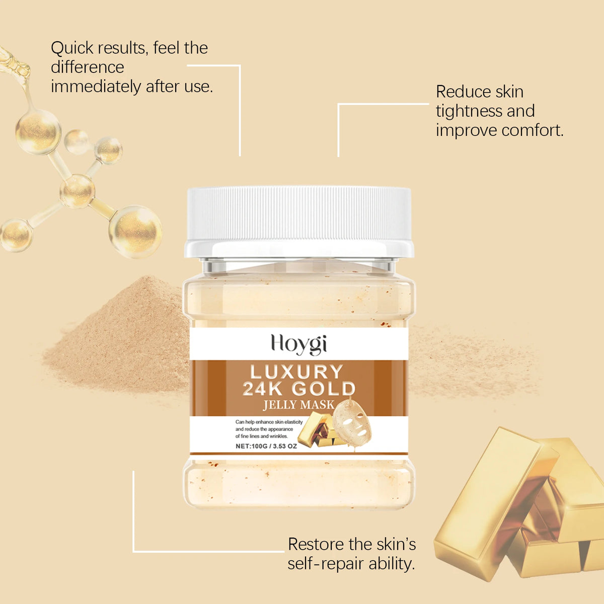 7Designs Viral Hydro Jelly Mask Powder Deep Hydrating Pore Tightening Firming Peel Off Rubber Face Mask DIY K-Beauty Home Spa