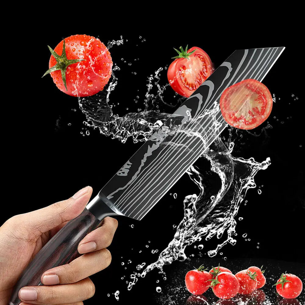8 Inch Professional Japanese Kiritsuke Knife German High Carbon Stainless Steel Ultra Sharp Meat Fish Sushi Kitchen Chef's Knife