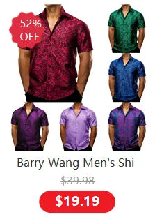 Gold Paisley Bright Shirts Men Autumn Long Sleeve Casual Flower Shirts For Men Designer Fit Dress Shirts BCY-07