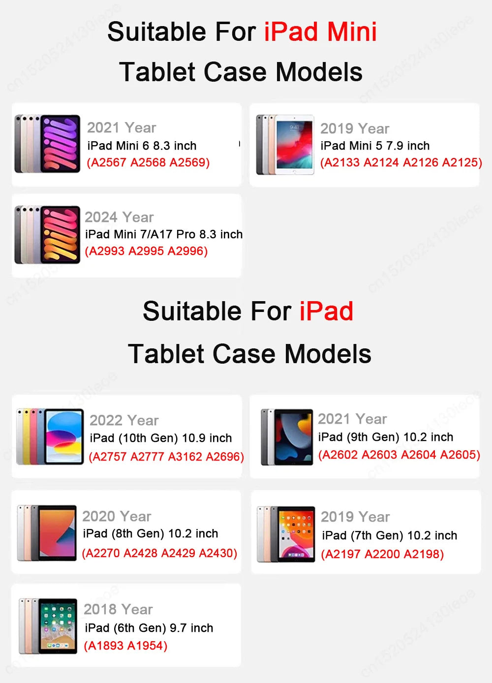 For iPad 12th A16 11th 10th 7th 8th 9th 10.2" 6th 5th 9.7" Air 4 5 Air 11 Pro11 Stand Case iPad Mini 7 6 5 4 Pencil Slot Cover