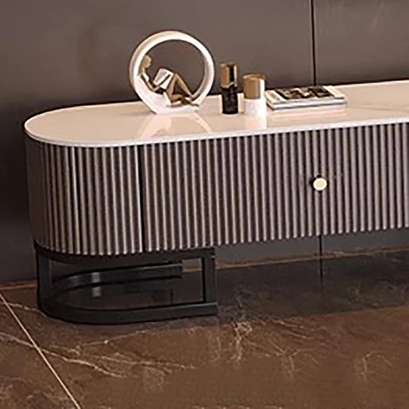Modern Metal Handles Tv Stand European Unique Simple Minimalist Tv Stand Trendy Industrial Tv Meubel Furniture Home Living Room