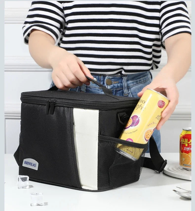 Insulated Lunch Bag Large Reusable Lunch Bags with Adjustable Shoulder Strap for Women Men, Ideal for Work, School & Outdoor Use