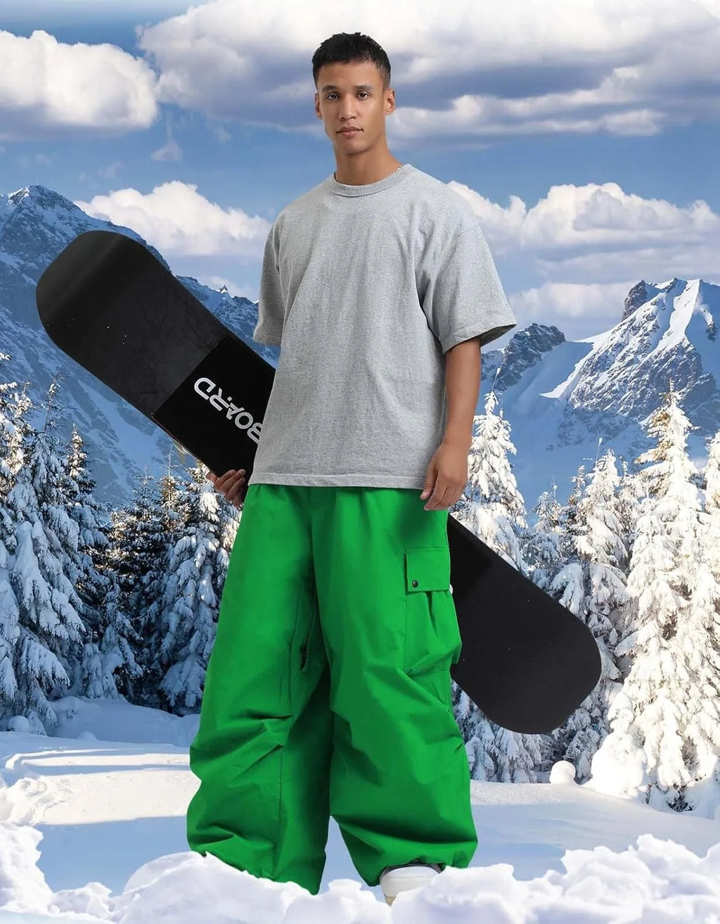 GSOU SNOW 2025 Loose Skiing Pants Snowboard Sport Trousers Outdoor Waterproof Windproof Ski Wear Winter Warm Female Ski Britches
