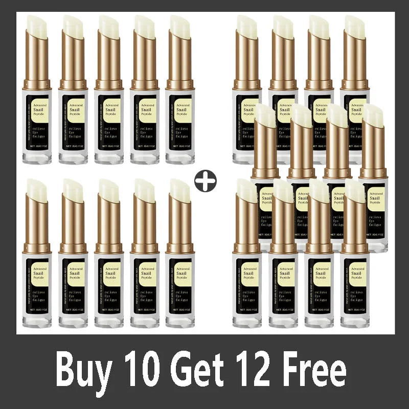 Snail Peptide Eye Cream Stick Reduce Dark Circles Eye Bags Firming Brightener Anti Aging Nourishing Moisturize Eye Cream