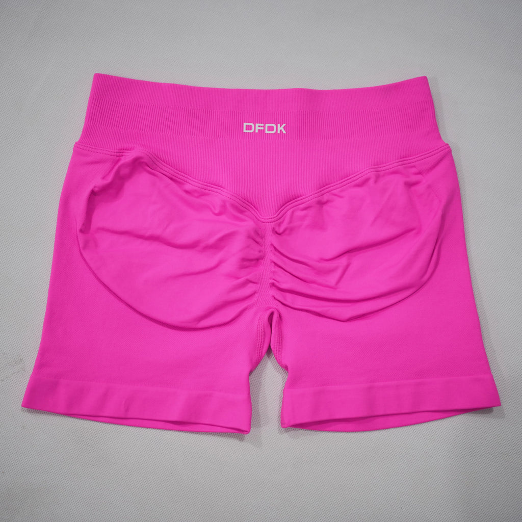 DFDK Women High Waist Yoga Shorts Scrunch Butt Lift Squat Proof Push Up Workout Shorts Gym Running Fitness Athletic Shorts