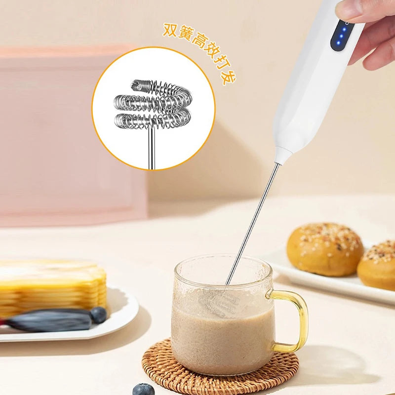 good Electric Milk Frother Handheld Egg Beater Foamer Coffee Maker Electric Blender Mixer Mini Portable Blender Kitchen Tool