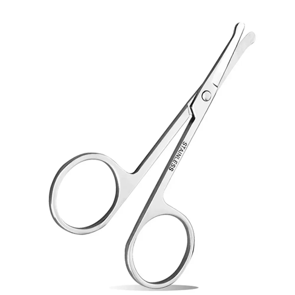 Stainless Steel Round Safety Scissors Eyebrow Makeup Scissor Beauty Nose Hair Trimmer Scissors Eyebrow Face Razors Beauty Tool