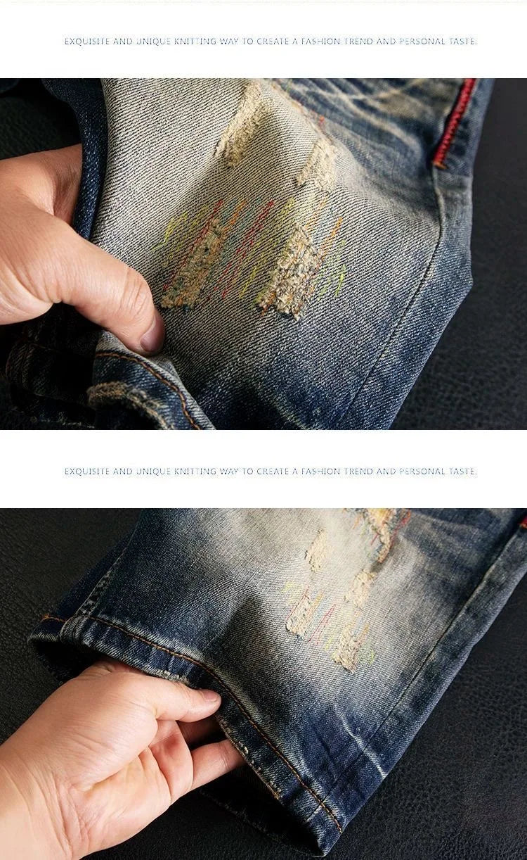 New Summer Classic Fashion Solid Color American Retro Straight Leg Denim Shorts Men's Casual Loose Fit Sports High Quality Jeans