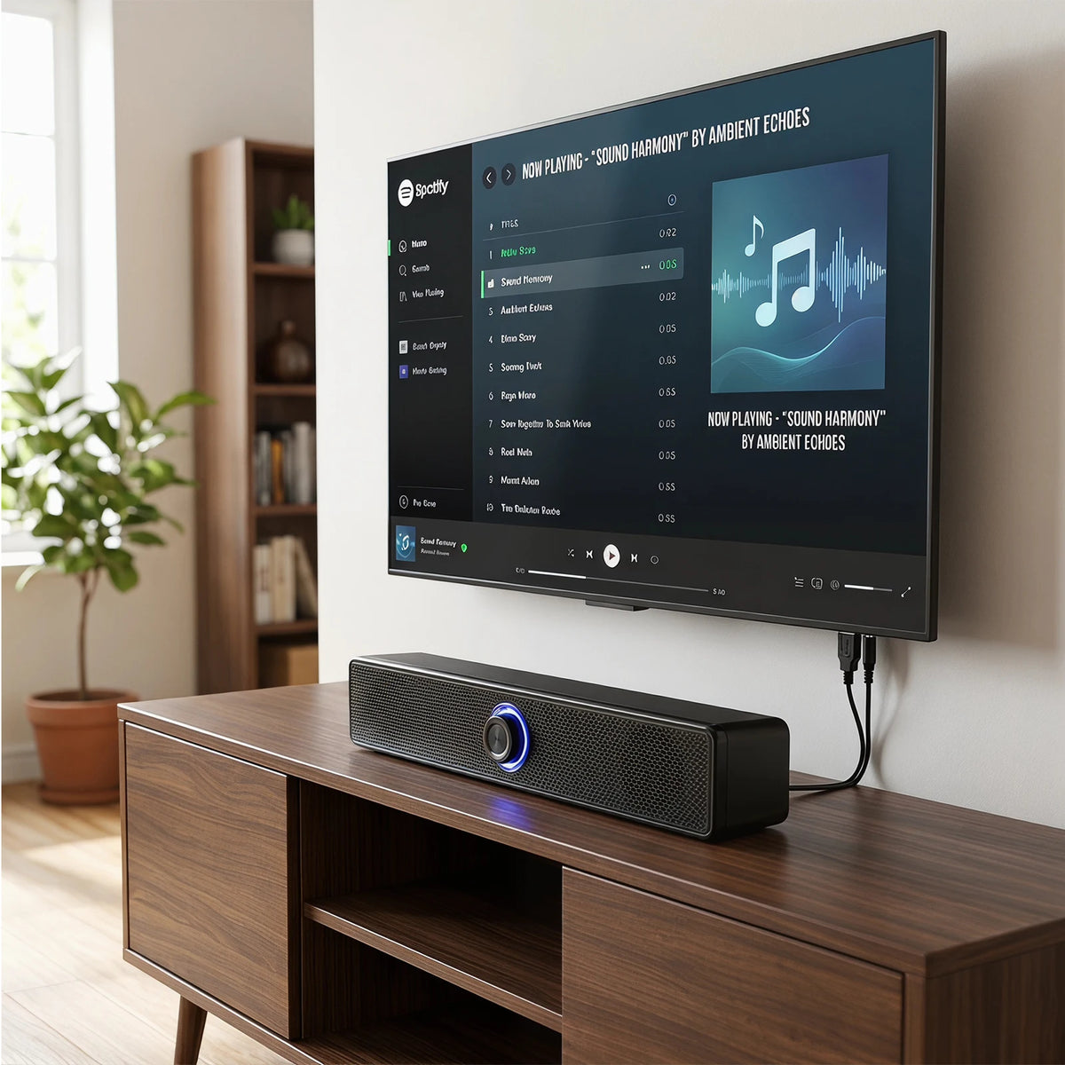 Wired Stereo Desktop Speakers 4D Surround Mini Stereo Sound Bar Home Soundbar System for TV PC Laptop Gaming Home Theater