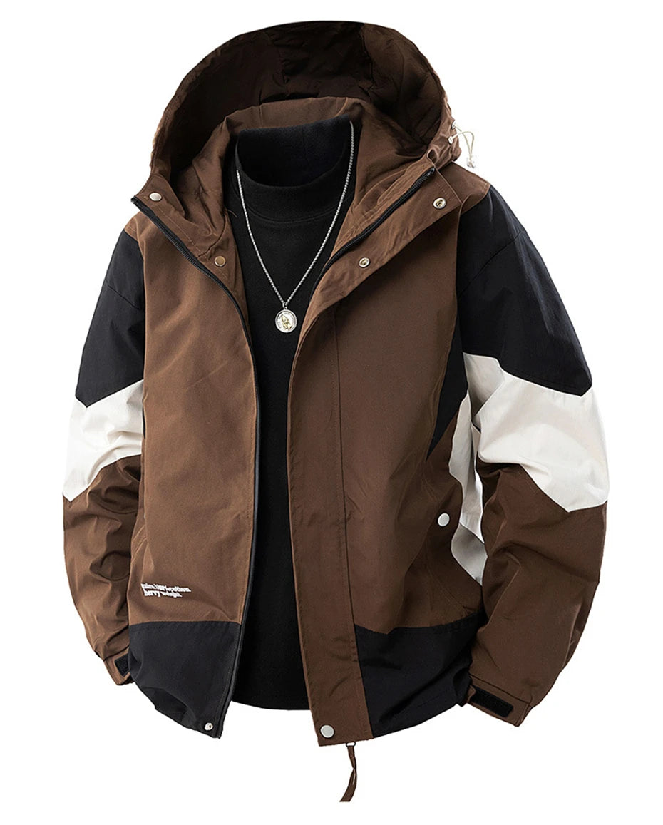 Patchwork Coat Jacket Men 8XL Plus Size Spring Autumn Fashion Casual Patchwork Cargo Jacket Male Big Size Outerwear
