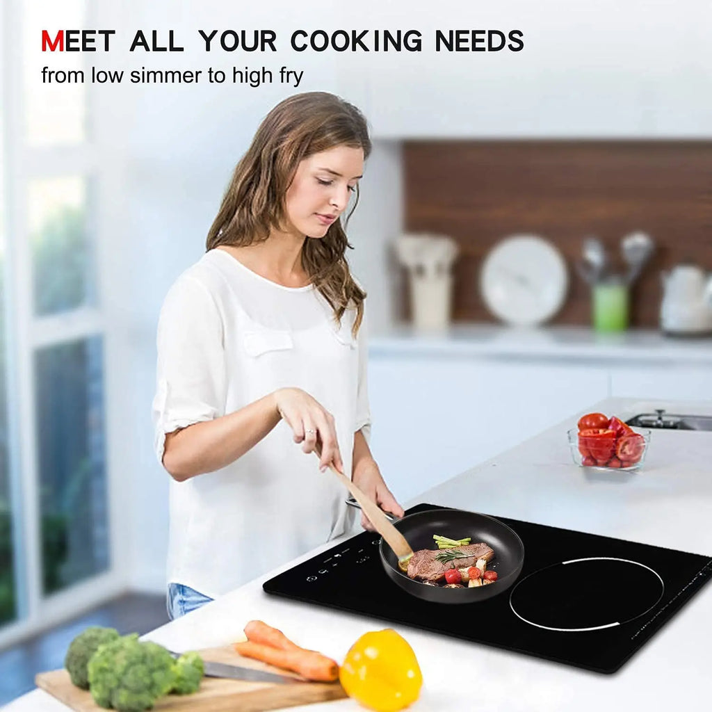Commercial Built-In 2 Plates Electric Stove Induction Cooker Infrared Cooker Touch Screen Double Cooker Burner Induction Cooktop