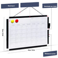Monthly Calendar Dry Erase Whiteboard Replacement Magnetic Calendar White Board Easy To Write Practical Lightweight for School
