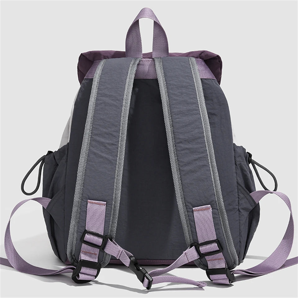 Fashion Commuter Backpack Female Waterproof Nylon Daypack Women Large Capacity School Bag for Girls Lightweight Travel Knapsack