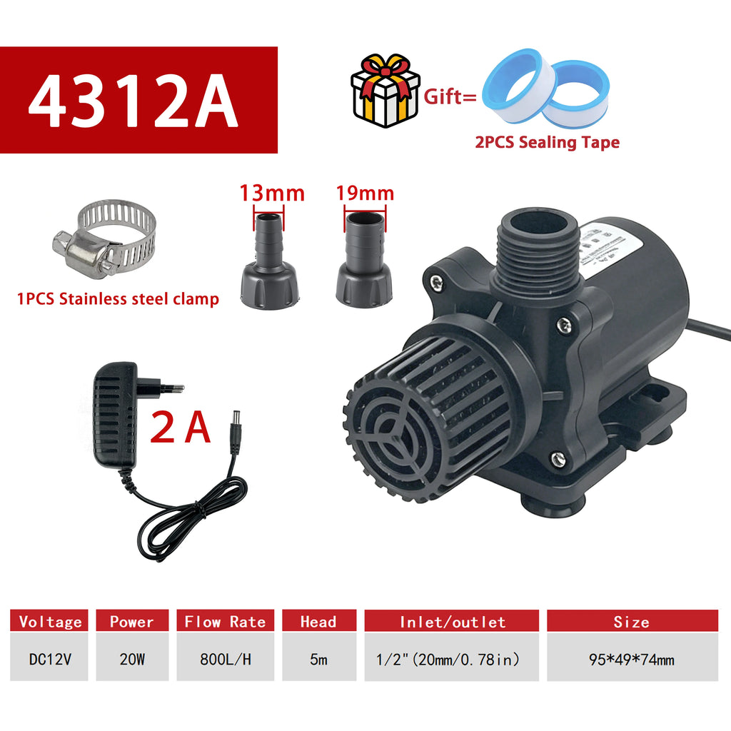 DC Brushless DC Submersible Pump 12V Filtration Circulation Pump Is Suitable for Hydroponic Water Dispensers