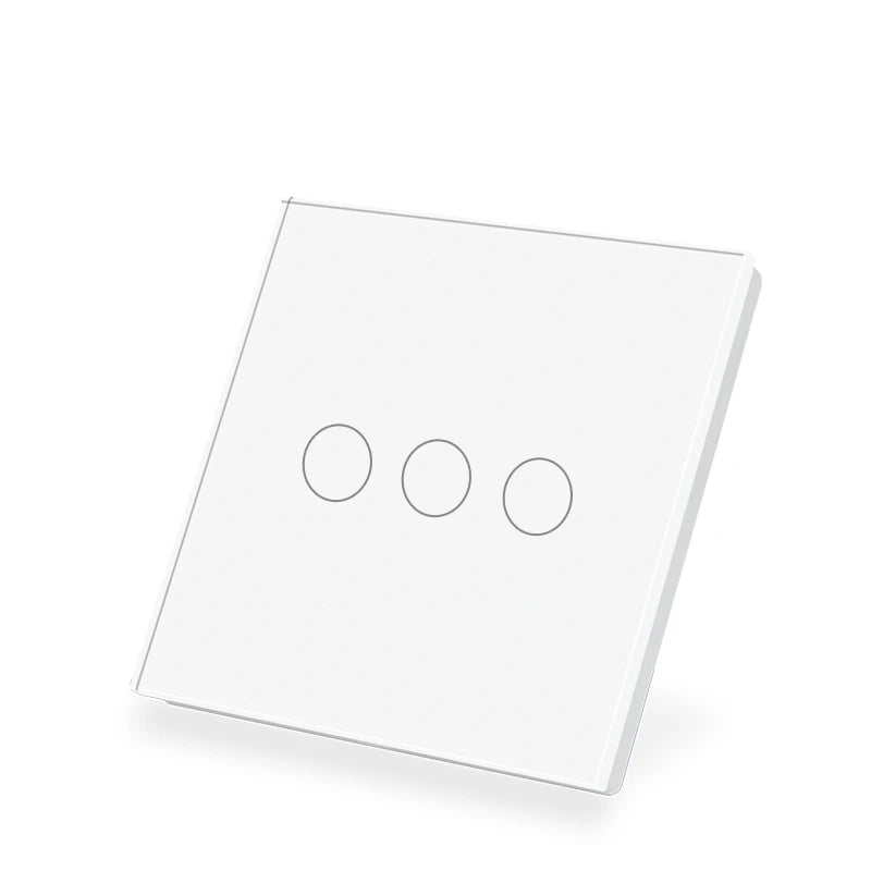 LOUYSGEN Wifi Smart Switch 1Gang 2Gang 3Gang Wall Light Switch Neutral Wire Glass Tuya APP Compatible Smart Life Alexa