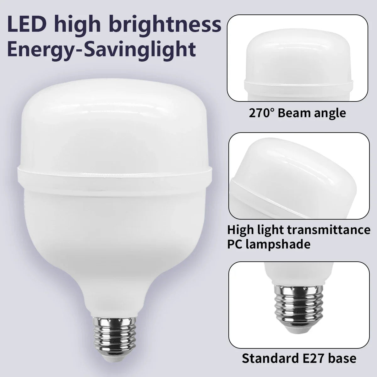 1-5pcs 50W 10W 5000lm Super Bright LED Bulb AC 110V 220V E27 LED Lamp Lampada LED Light Illa Lighting Lamp for Home Livingroom