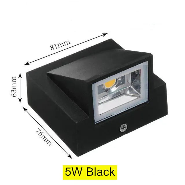 LED Wall Lamp IP65 Outdoor Waterproof Garden Porch Lighting Lamp 5W 10W Modern Simple Aluminum Indoor Wall Light