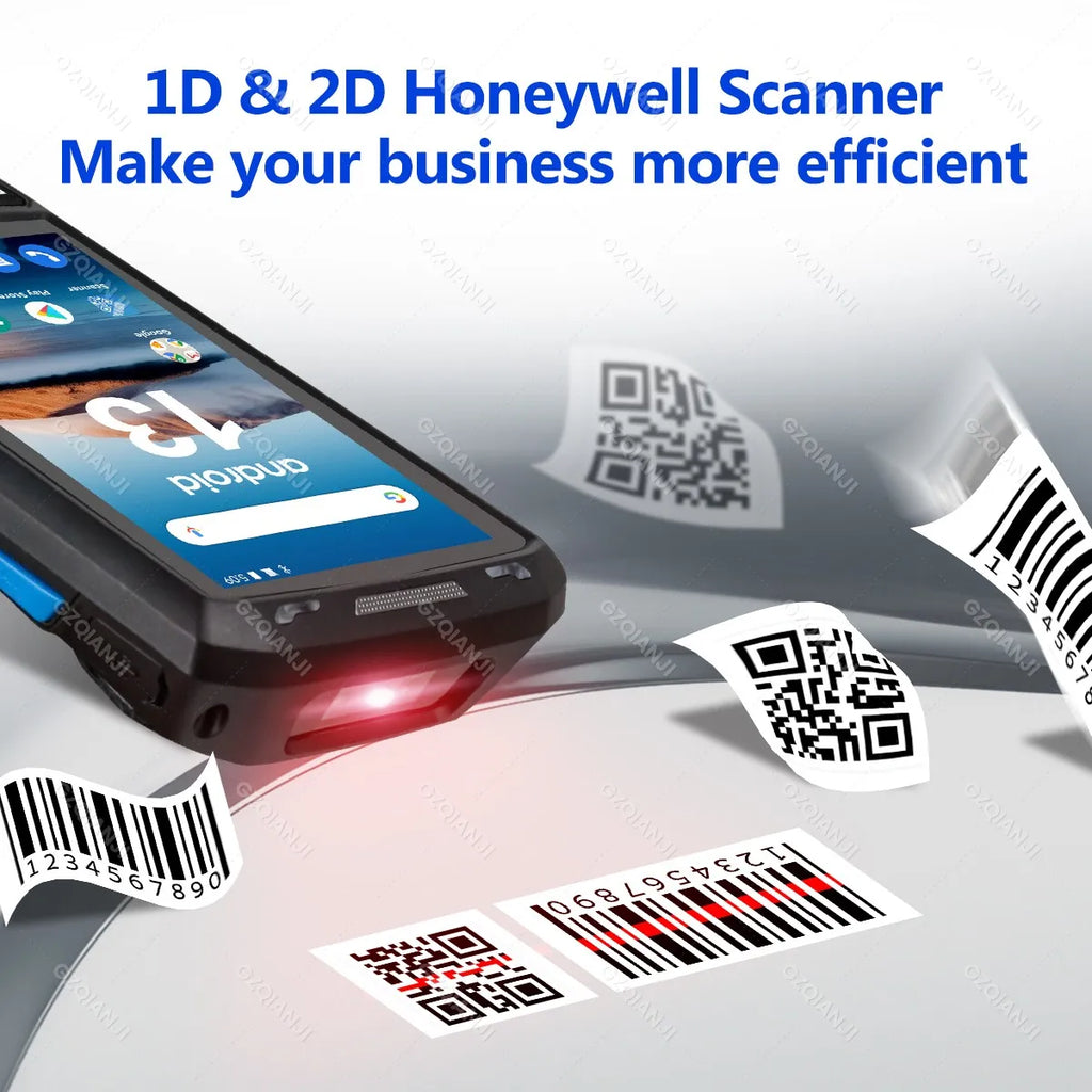 PDA Android Handheld Terminal Honeywell Barcode Scanner 1D 2D QR Portable Data Collector Terminal Device with WIFI 4G NFC