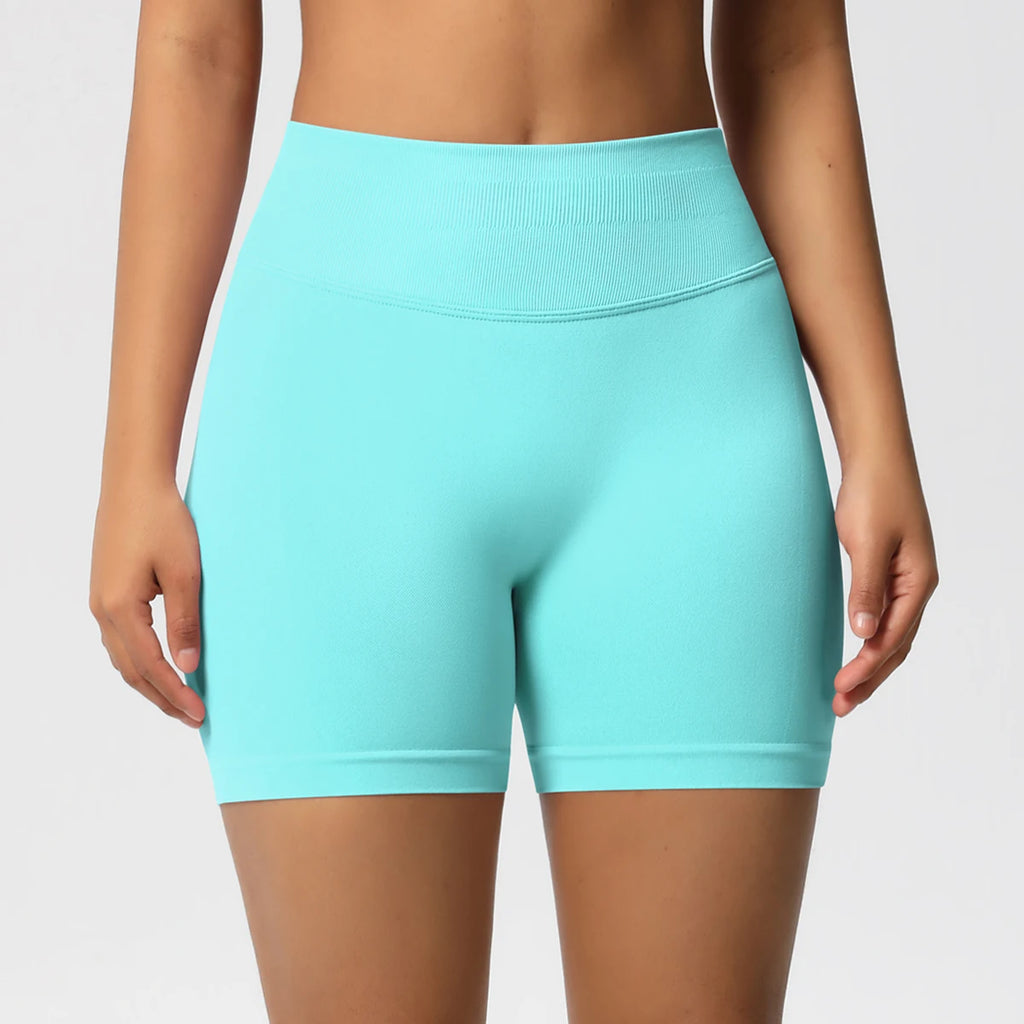 Women Shorts Low Ribbed Waist Band Yoga Shorts Seamless Scrunch Bum Workout Gym Shorts Booty Hight Stretch Running Shorts