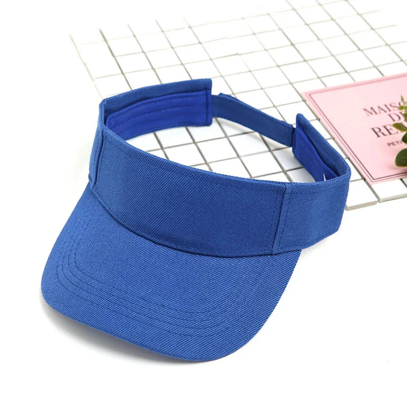 Tennis Visor Cap Solid Empty Top Cotton Men's Caps Visors for Women Baseball Hats Outdoor Sports Gorro Con Visera Dropshipping