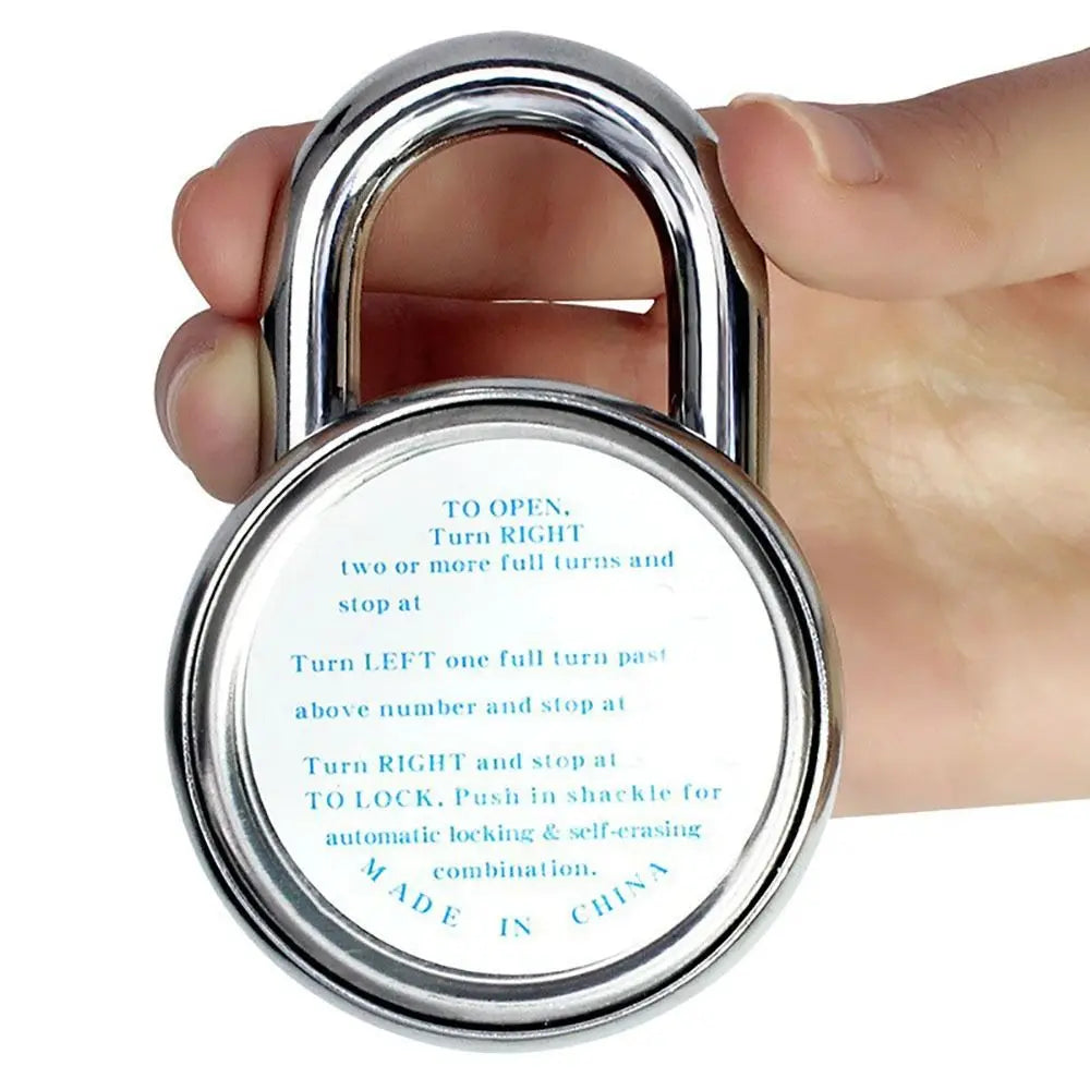 NEW High Security Dia Lock Stainless Steel Round Keyless Padlock Waterproof Digit Combination Lock Lock