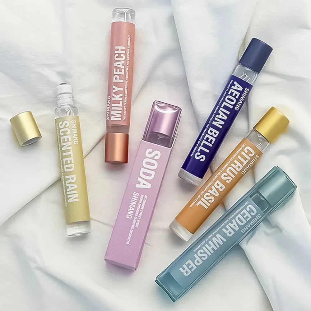 Floral Roll-On Perfume for Women & Men Long Lasting Light Fragrance Popular Scent for Young Girls Students Portable 10ml Parfum
