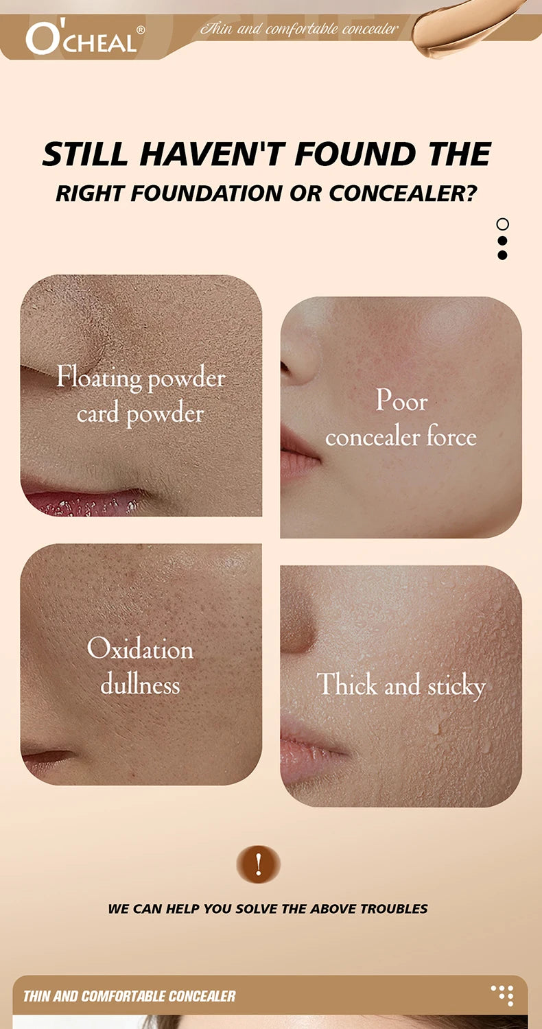 Double-Headed Foundation Make-Up Stick, Waterproof, Set Makeup, conceal, Moisturize, Control Oil, Brighten, No Makeup Transfer