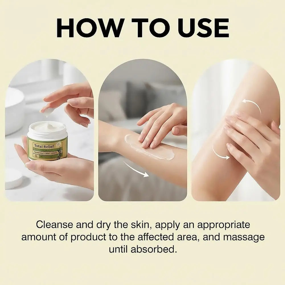 Natural Nerve Relief Cream With Magnesium Arnica Gentle Plant-Based Body Butter For Soothing Skin Care