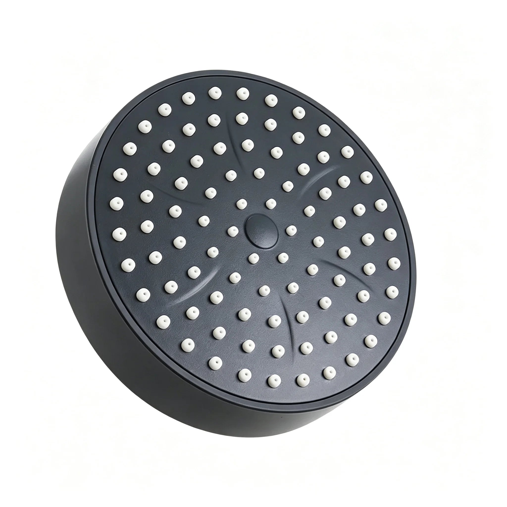 Modern Matte Black High Pressure Rainfall Shower Head with Wall Arm Large Round Fixed Overhead Spray Soft Silicone Jets