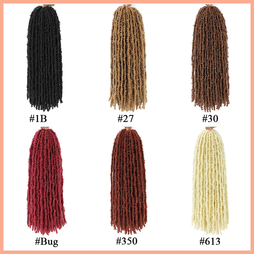 BEWILL 12 14 18 24 Inch Butterfly Locs Crochet Hair Pre-looped Synthetic Distressed Faux Braids Hair Soft Locs Goddess Locs Hair