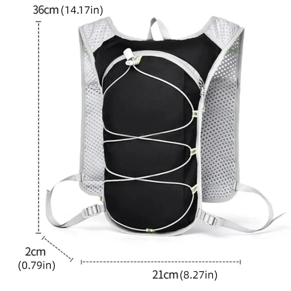 Waterproof Polyester Running Water Bottle Storage Vest Breathable With Phone Holder Marathon Hydrating Backpack Reflective